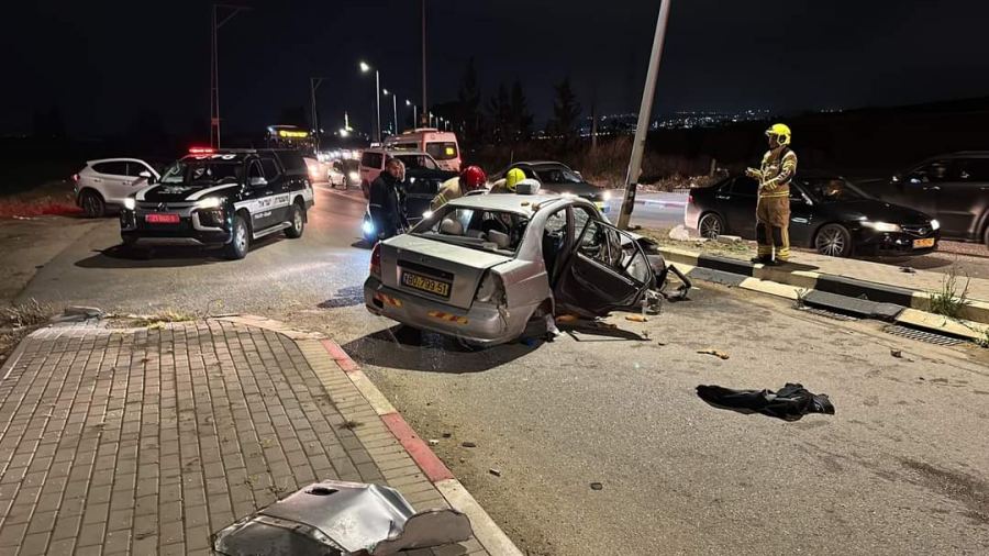 اصابة خطيرة بحادث طرق قرب جديدة المكر